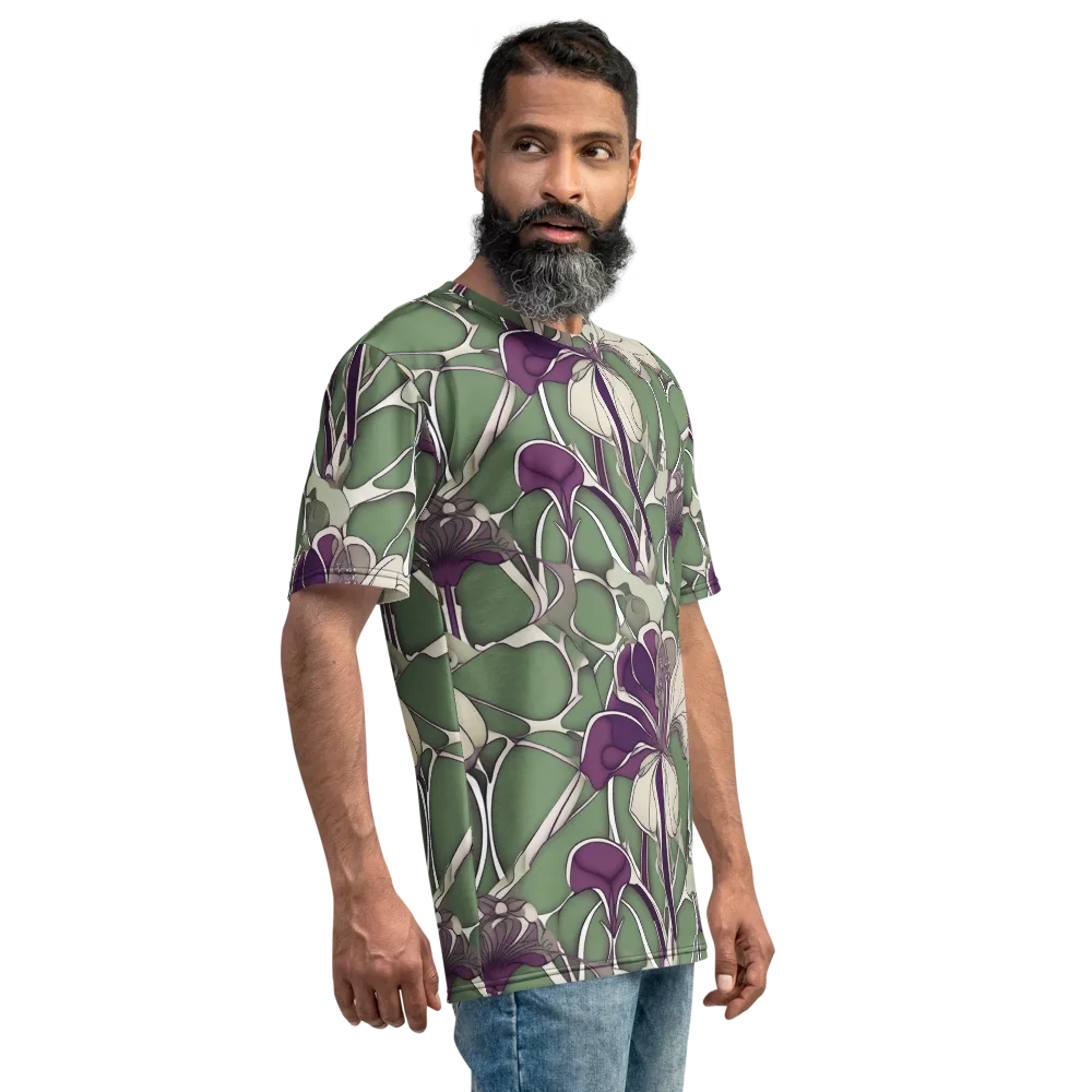 Violet Verdure on Men's Crew Neck T-Shirt — Right