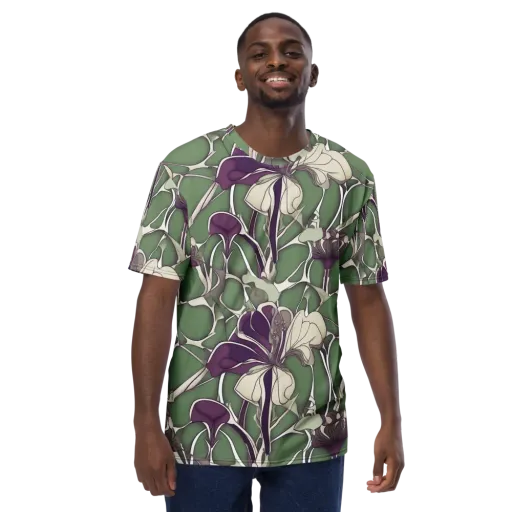Violet Verdure on a Men's Crew Neck T-Shirt