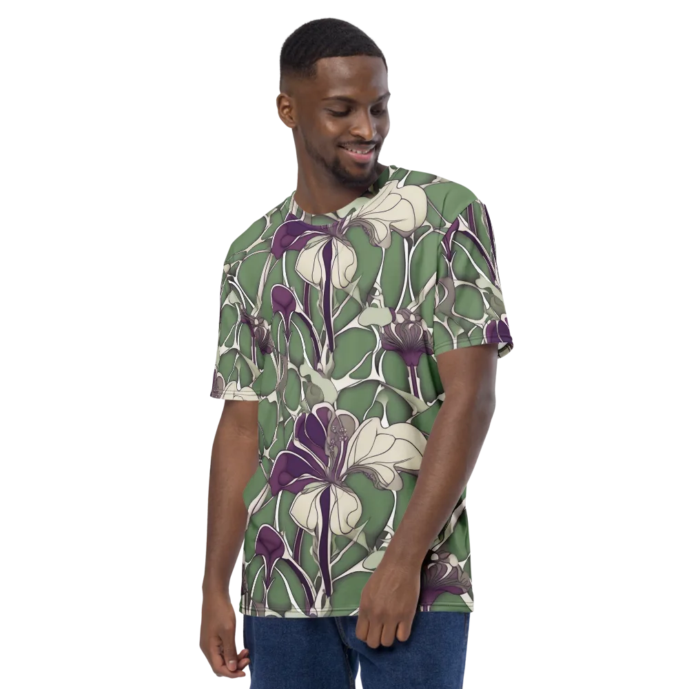 Violet Verdure on Men's Crew Neck T-Shirt — Left