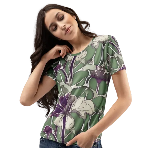 Violet Verdure on a Women's Crew Neck T-Shirt