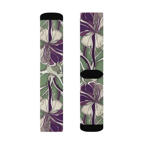 Violet Verdure on a Socks
