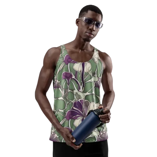 Violet Verdure on a Men's Tank Top