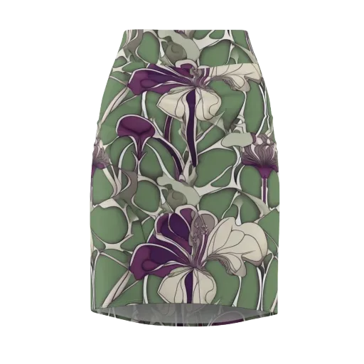 Violet Verdure on a Pencil Skirt