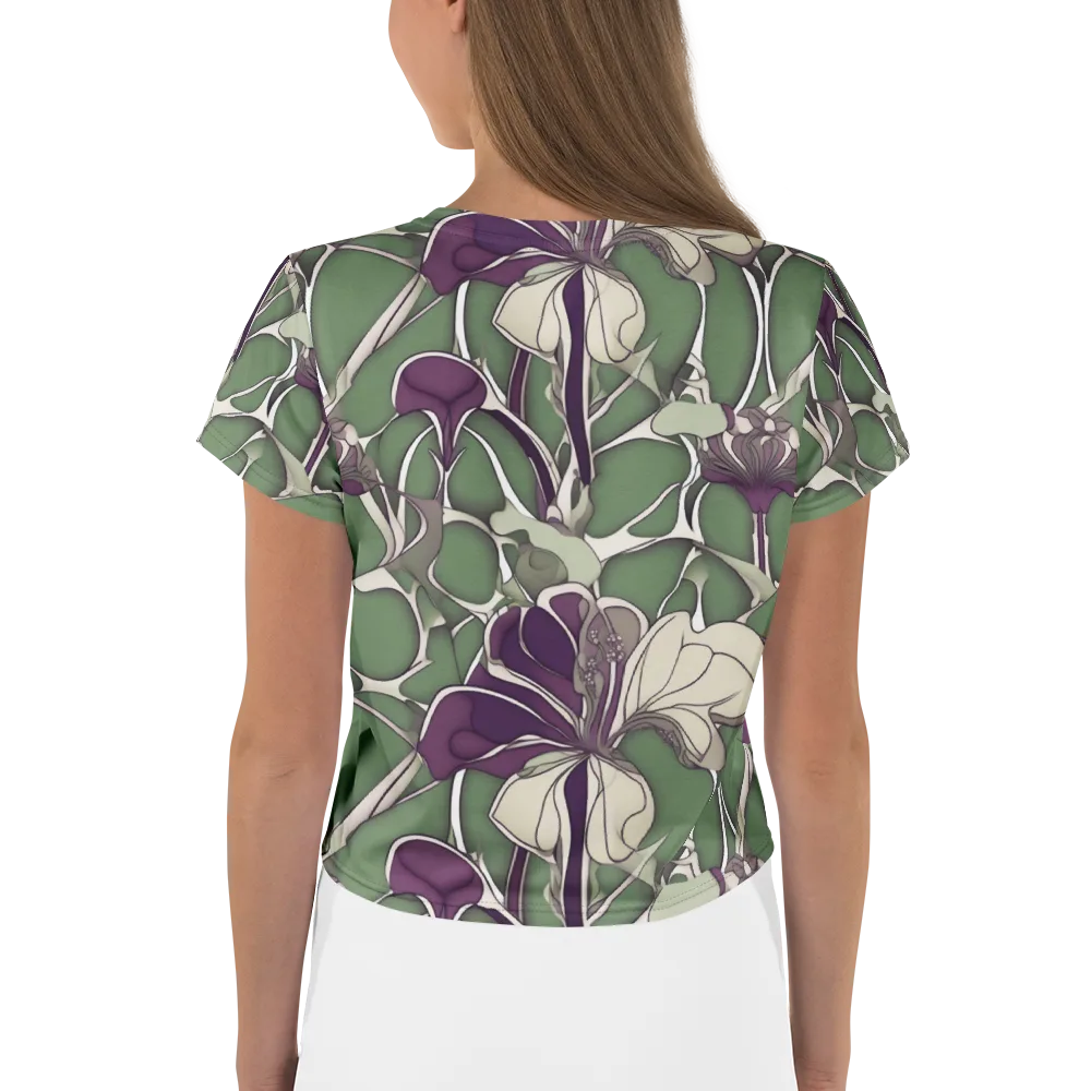 Violet Verdure on Crop Tee — Back