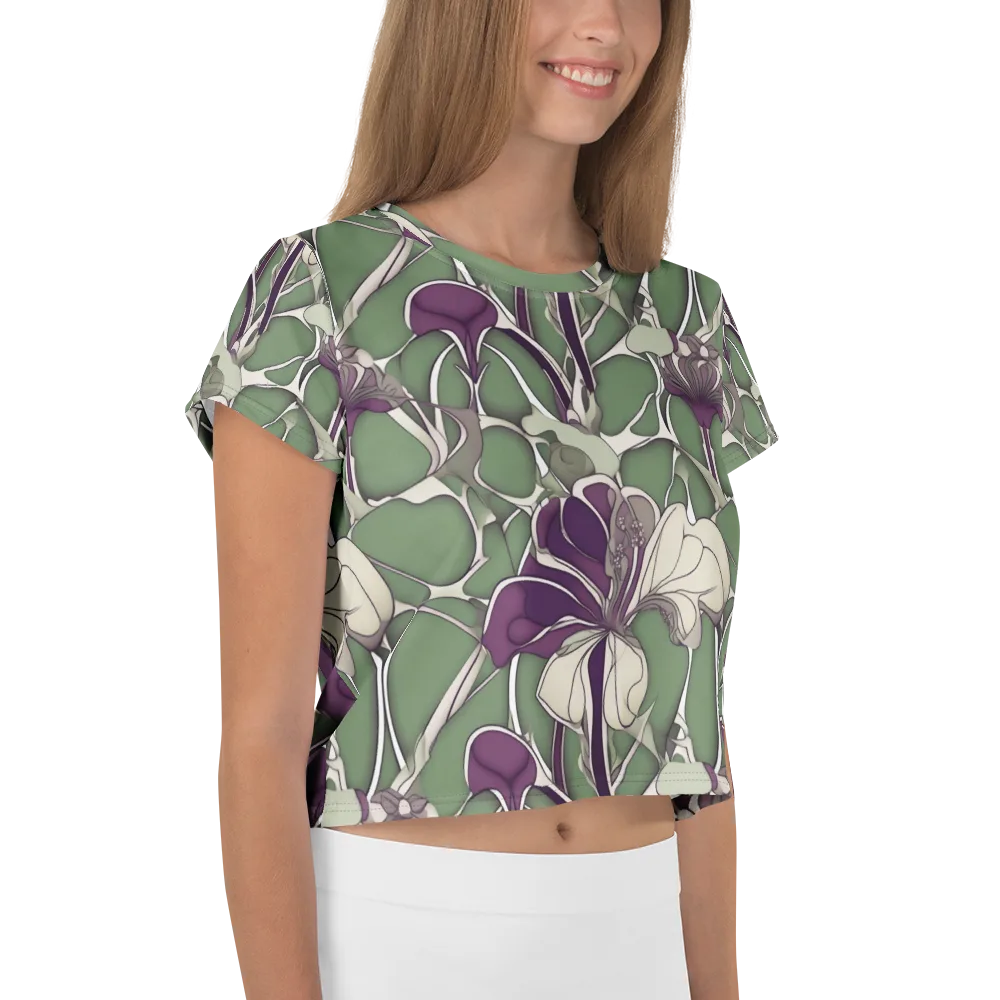 Violet Verdure on Crop Tee — Right