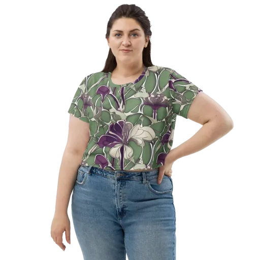 Violet Verdure on a Crop Tee