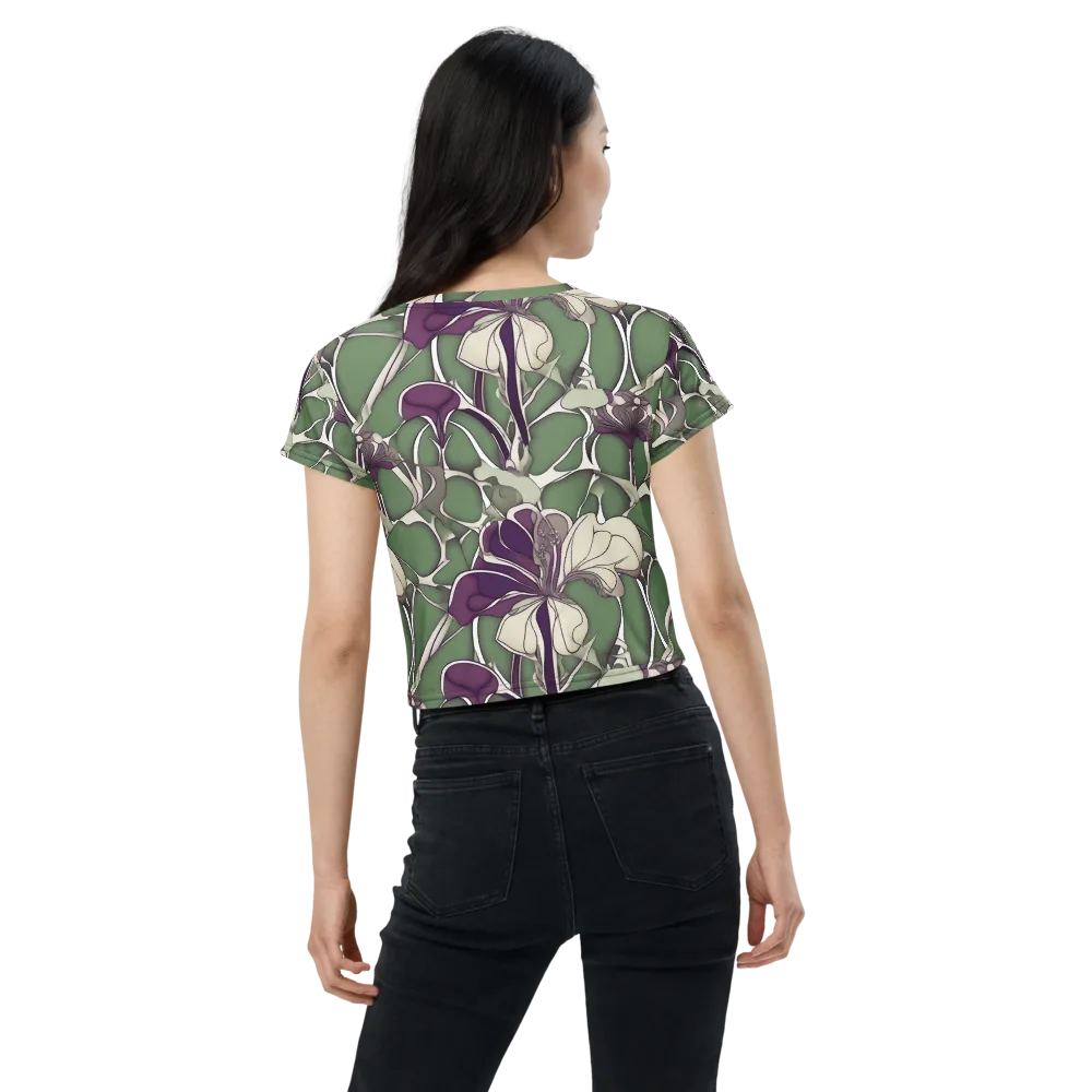 Violet Verdure on Crop Tee — Back