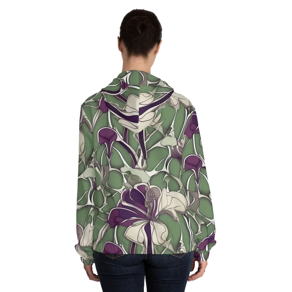 Violet Verdure on Women's Full-Zip Hoodie — Back On Person