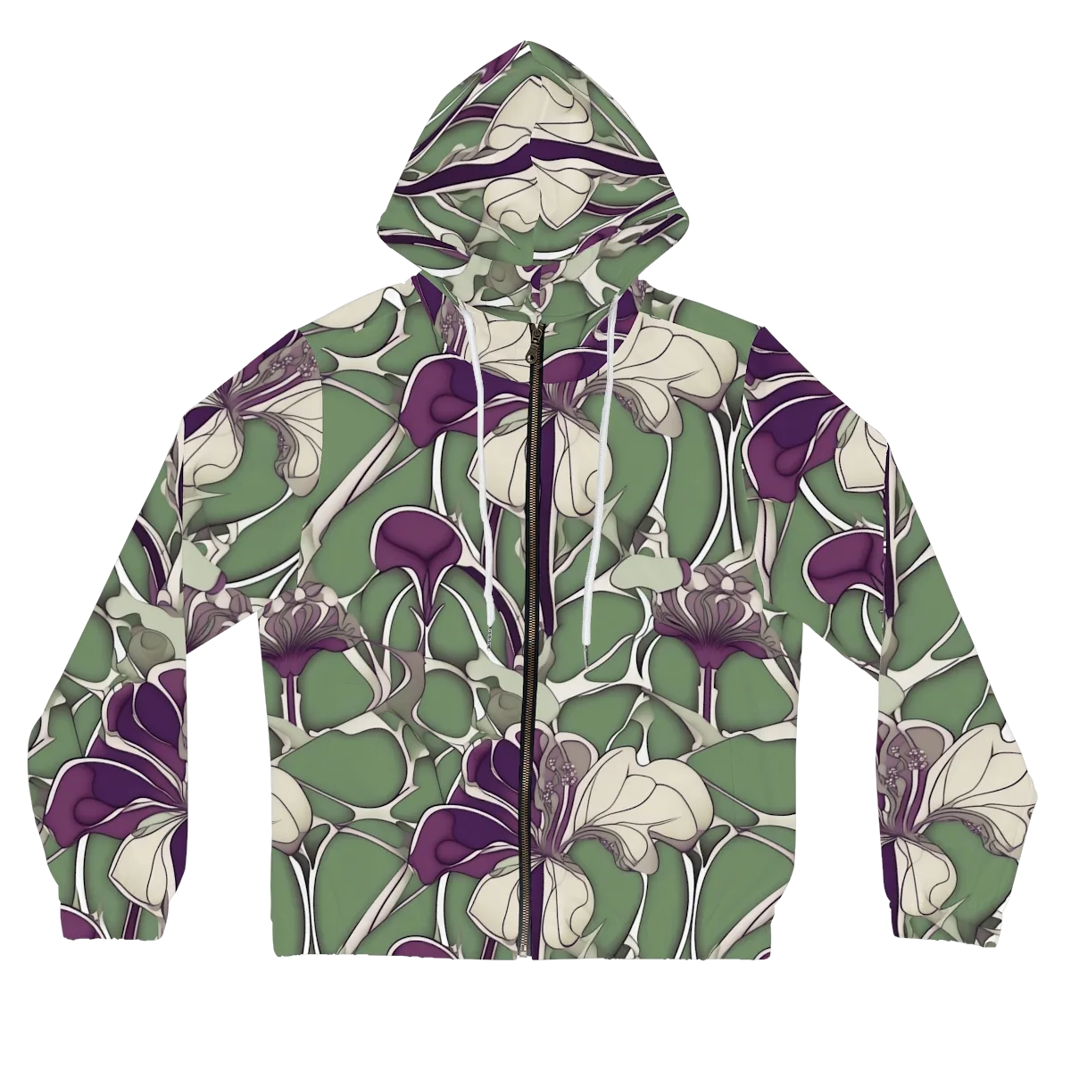 Violet Verdure on Women's Full-Zip Hoodie — Front