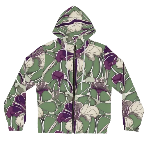 Violet Verdure on a Women's Full-Zip Hoodie