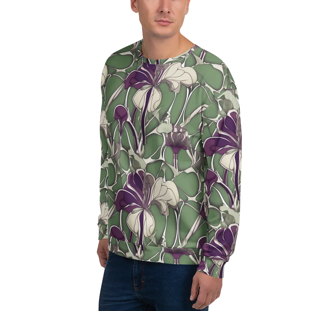 Violet Verdure on Sweatshirt — Left Front