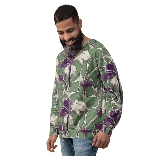 Violet Verdure on a Sweatshirt