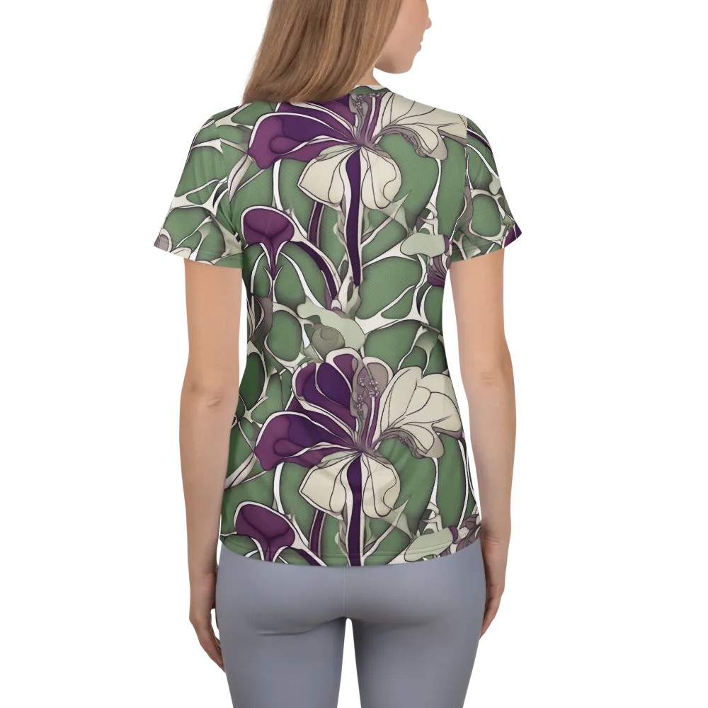 Violet Verdure on Women's Athletic T-Shirt — Back