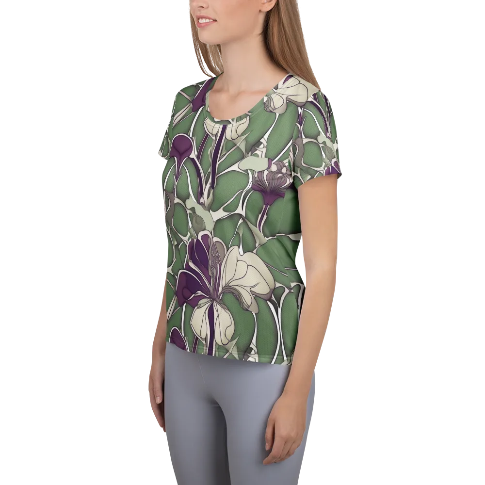 Violet Verdure on Women's Athletic T-Shirt — Left
