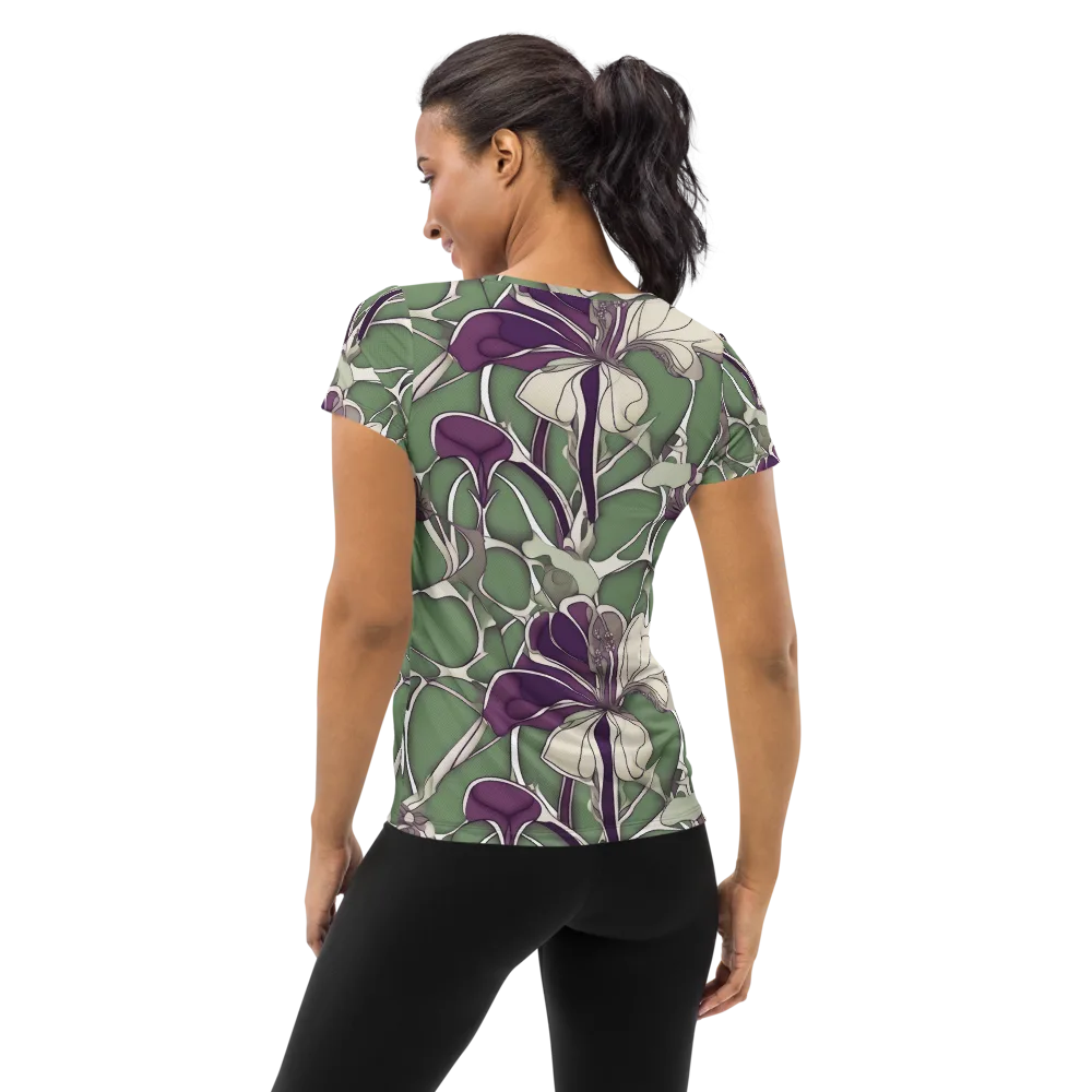 Violet Verdure on Women's Athletic T-Shirt — Back