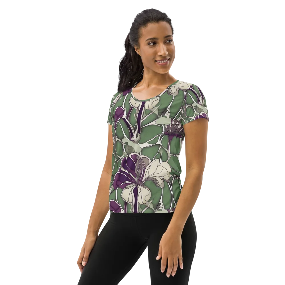 Violet Verdure on Women's Athletic T-Shirt — Left