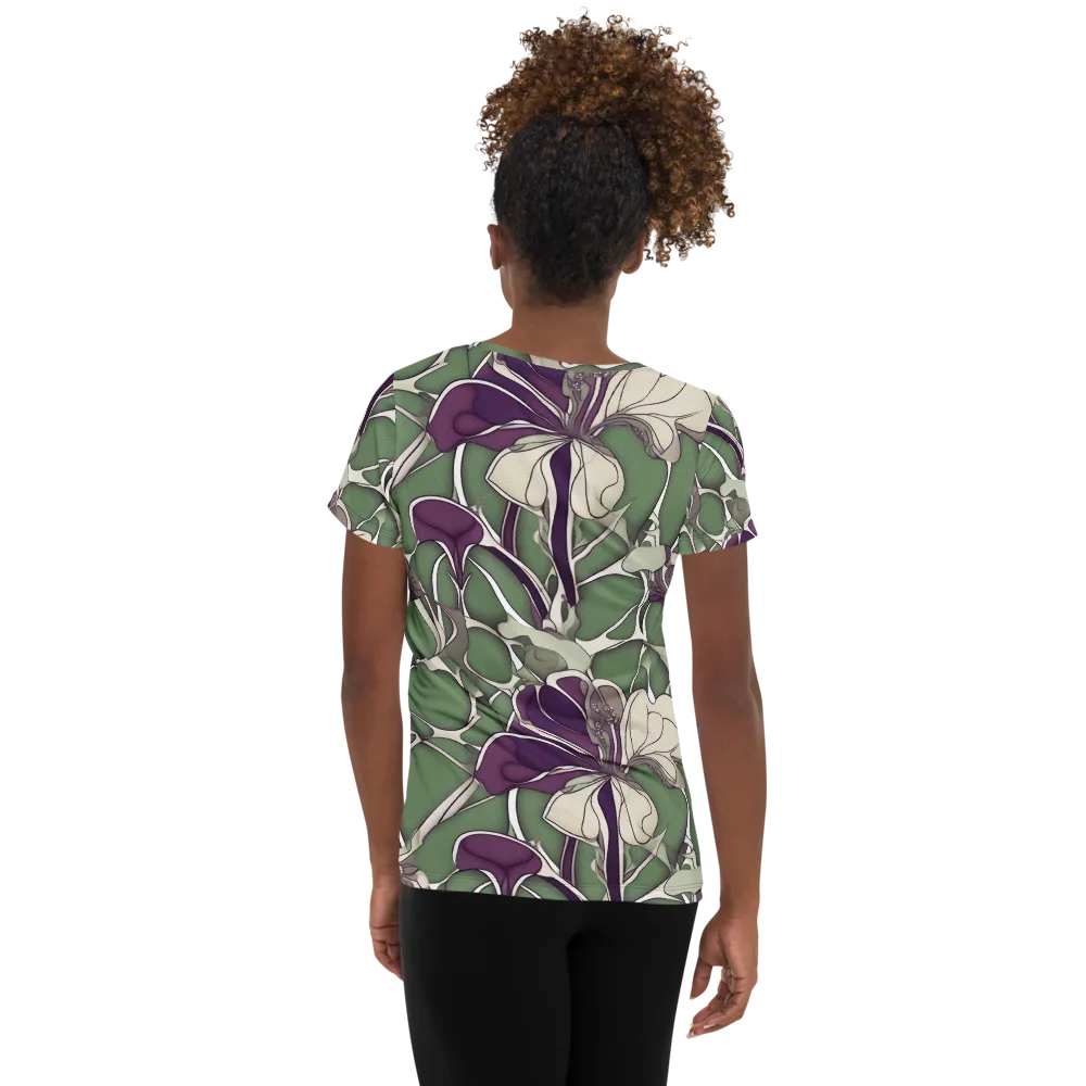 Violet Verdure on Women's Athletic T-Shirt — Back