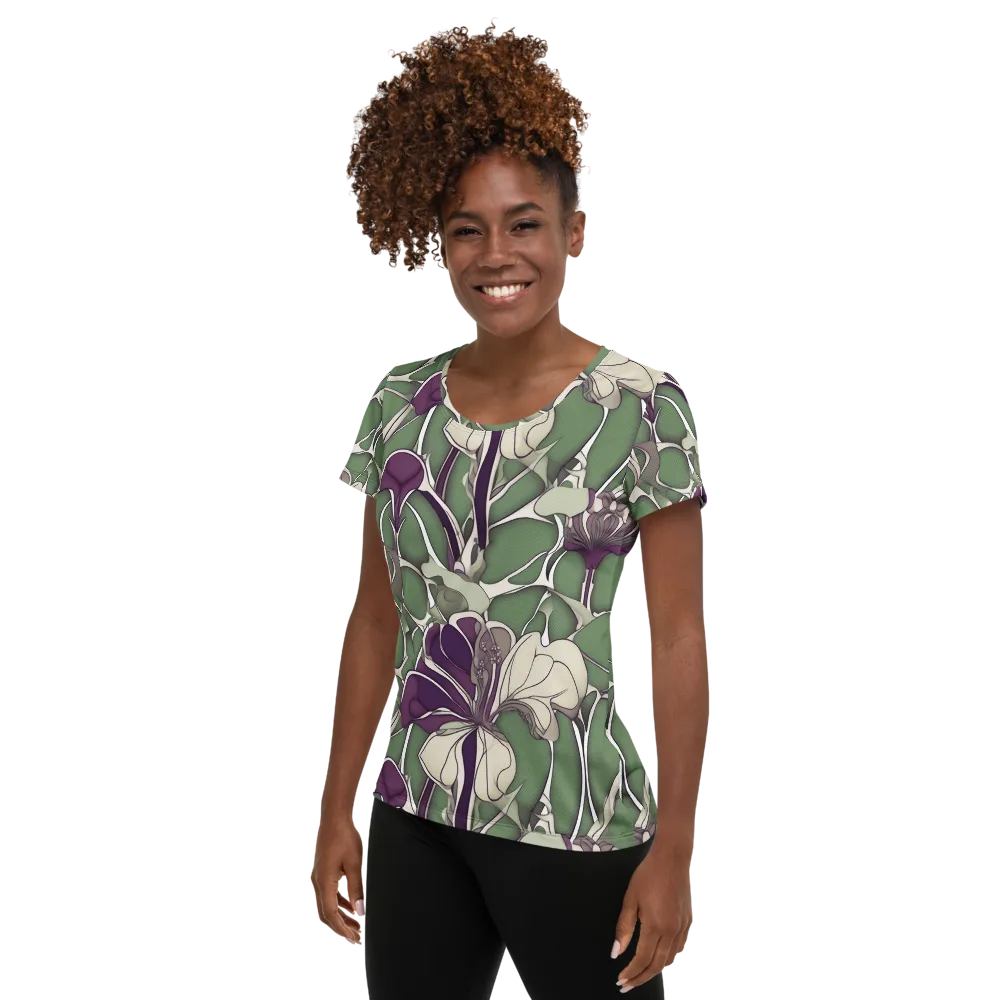 Violet Verdure on Women's Athletic T-Shirt — Left
