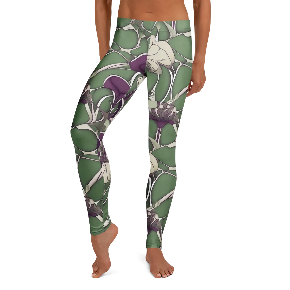 Violet Verdure on Leggings — Front