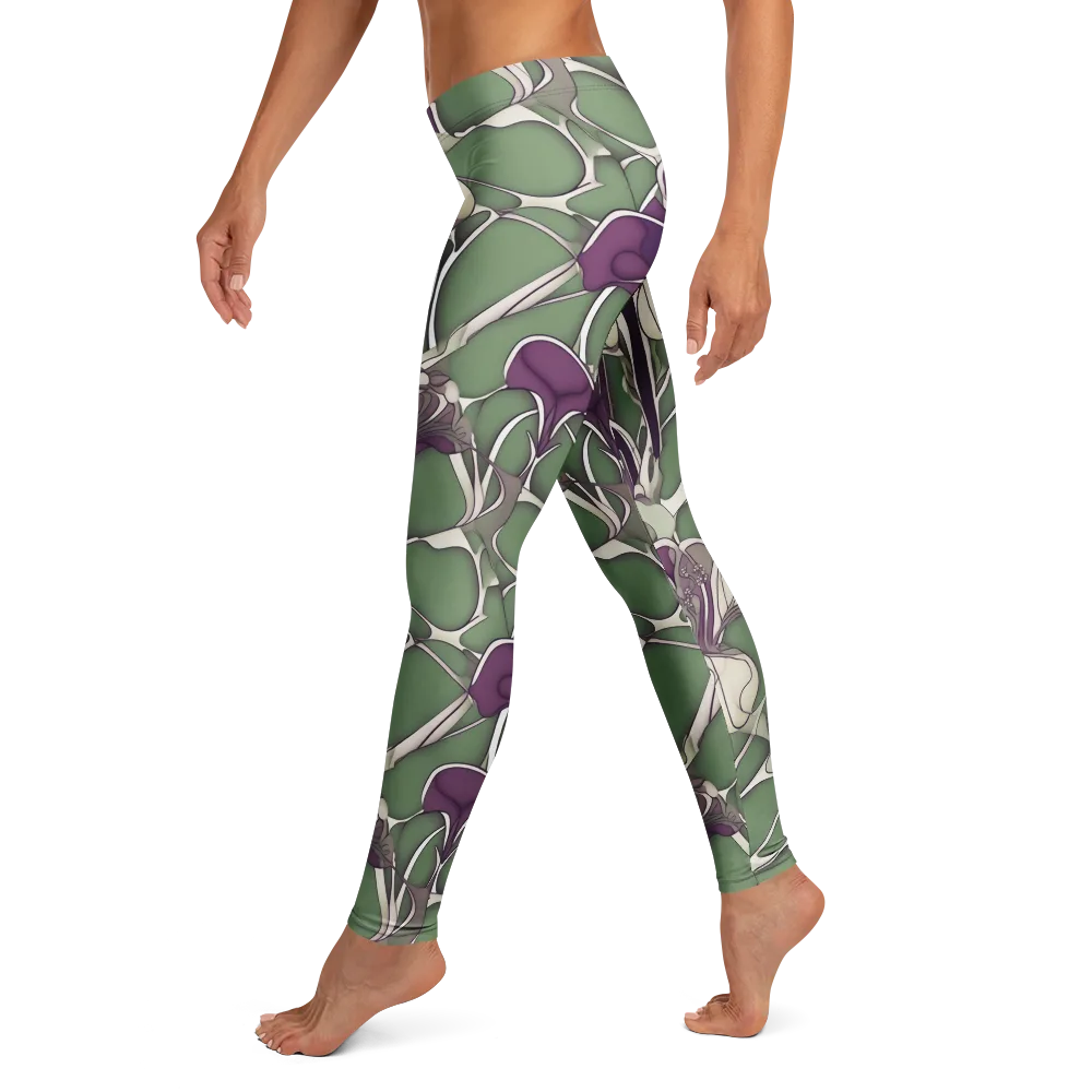 Violet Verdure on Leggings — Left