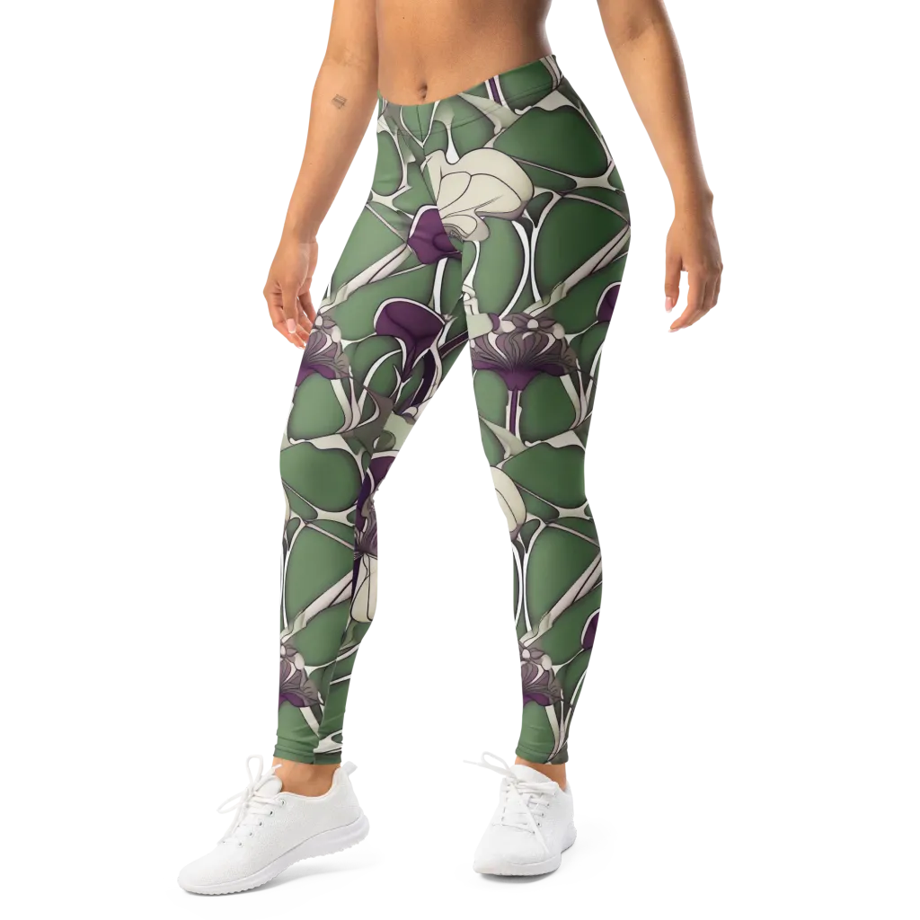 Violet Verdure on Leggings — Left Front