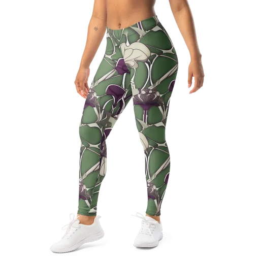 Violet Verdure on a Leggings