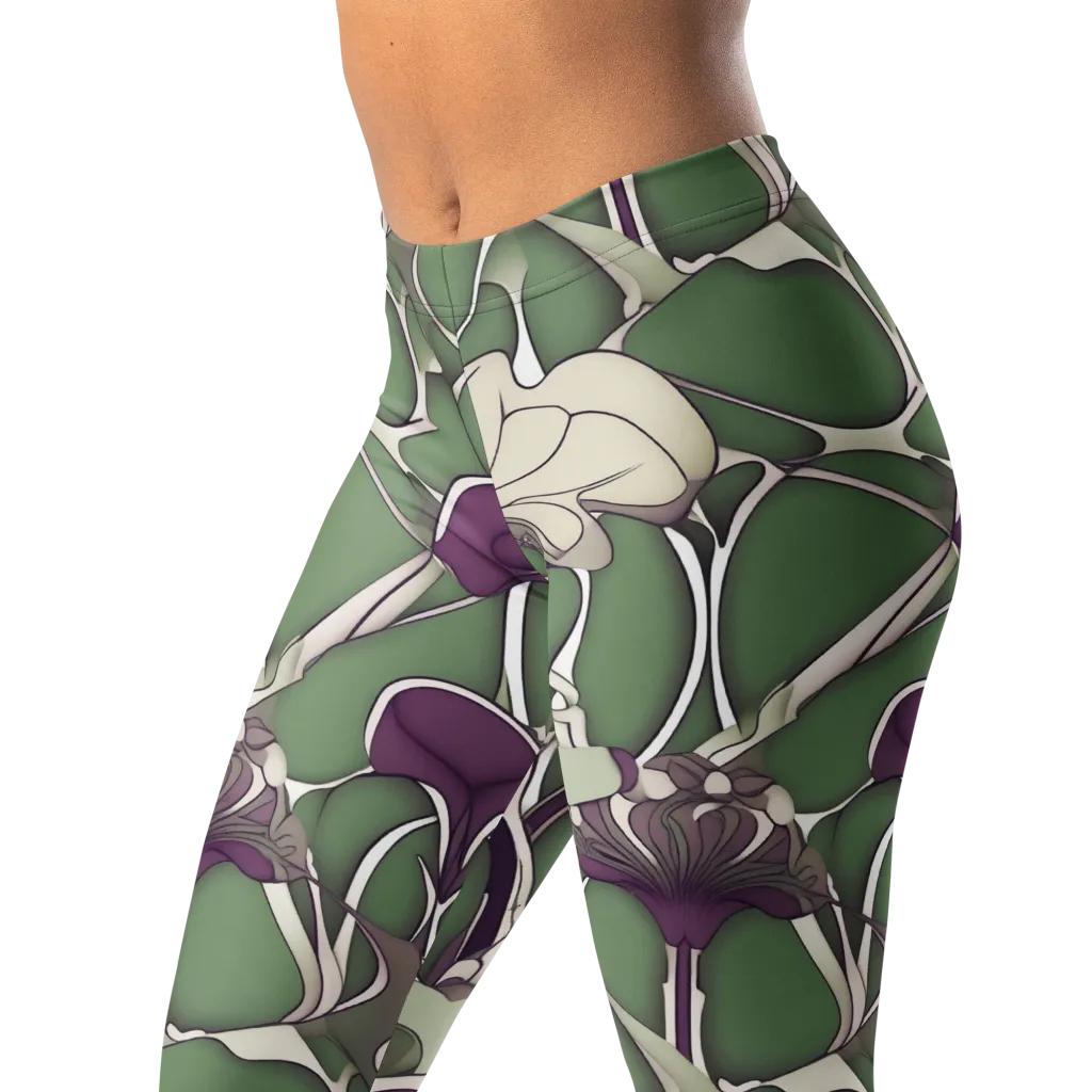 Violet Verdure on Leggings — Left Front