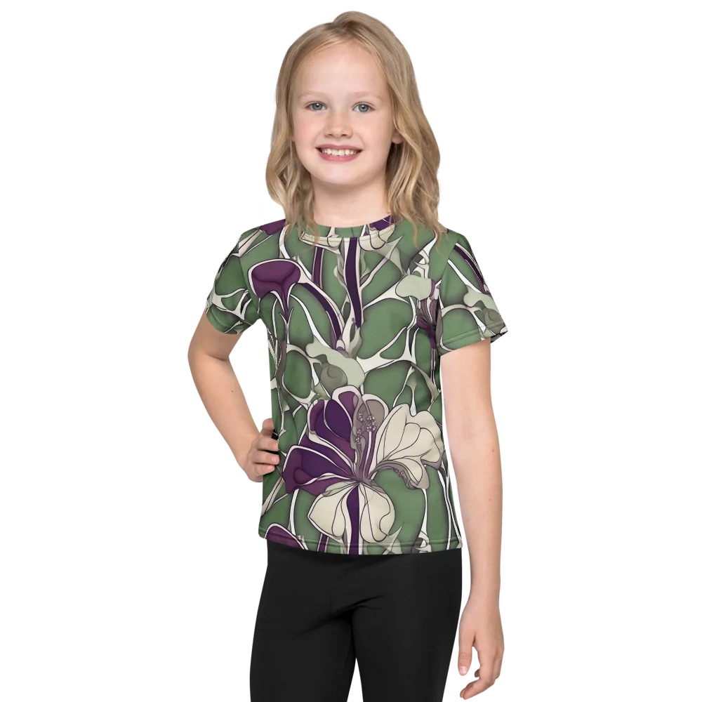 Violet Verdure on Kids Crew Neck T-Shirt — Front