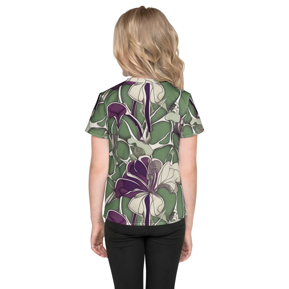 Violet Verdure on Kids Crew Neck T-Shirt — Back