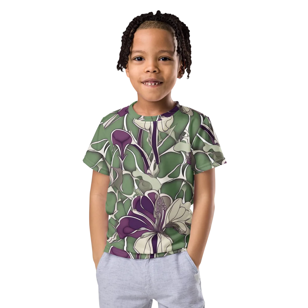 Violet Verdure on Kids Crew Neck T-Shirt — Front