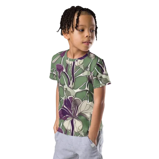 Violet Verdure on a Kids Crew Neck T-Shirt
