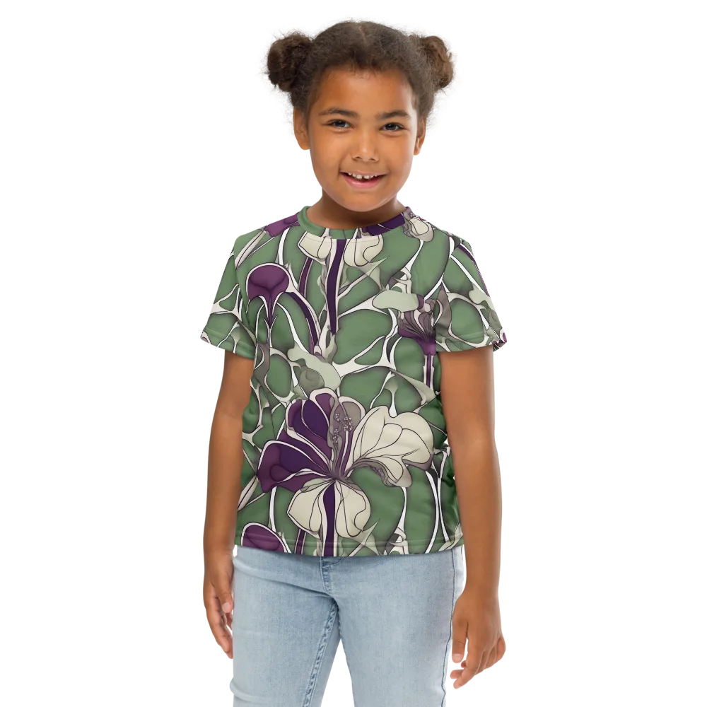 Violet Verdure on Kids Crew Neck T-Shirt — Front