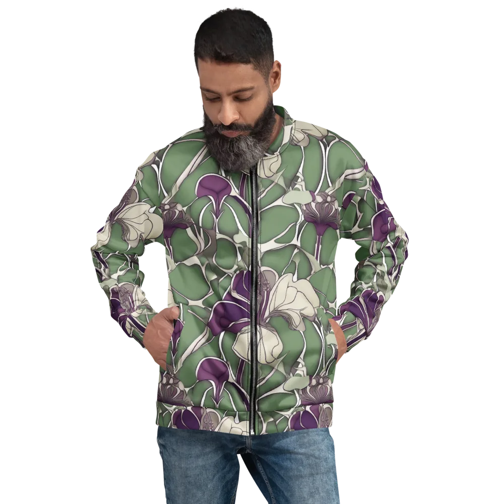 Violet Verdure on Bomber Jacket — Front