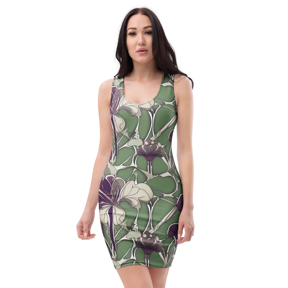 Violet Verdure on Bodycon Dress — Front