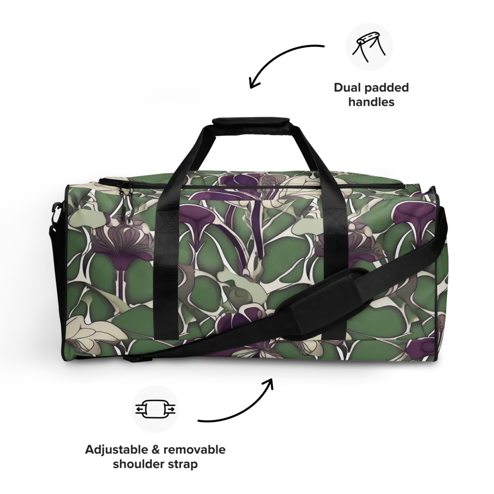 Violet Verdure on Duffle Bag — Front