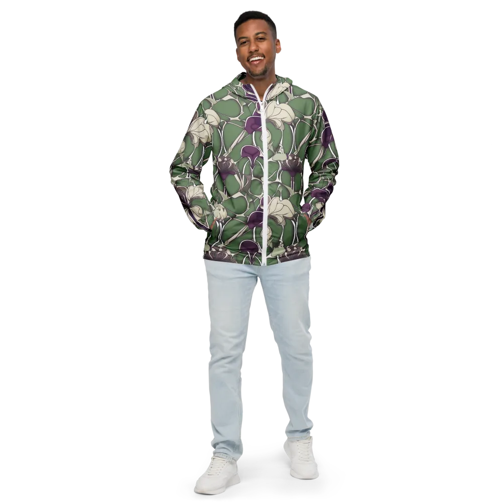 Violet Verdure on Men's Windbreaker — Front