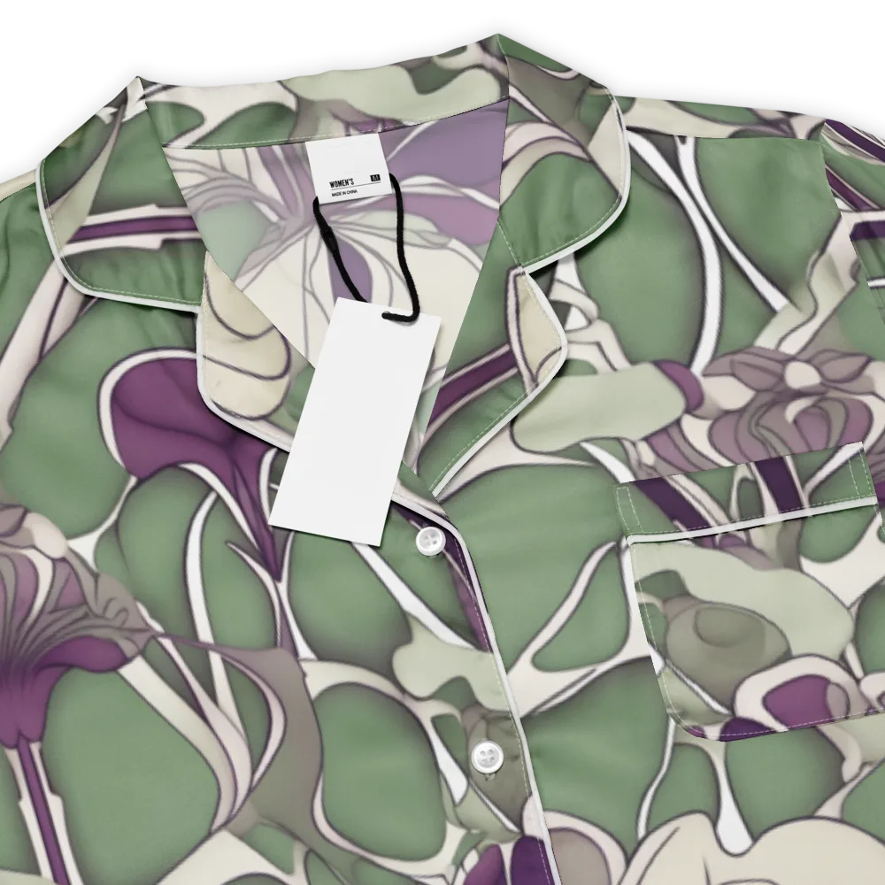 Violet Verdure on Women's Short Sleeve Pajama Top — Product details