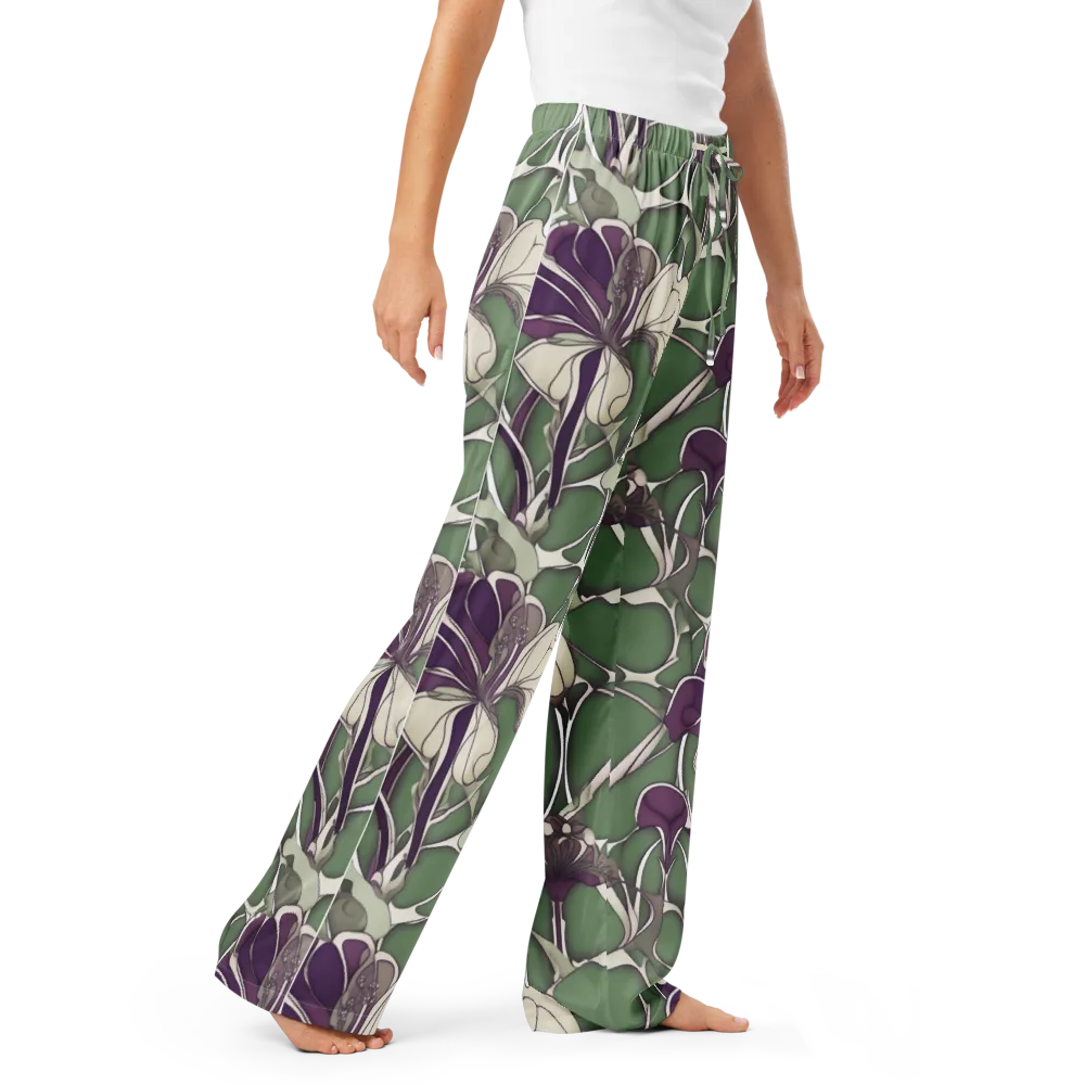 Violet Verdure on Women's Pajama Pants — Right Front