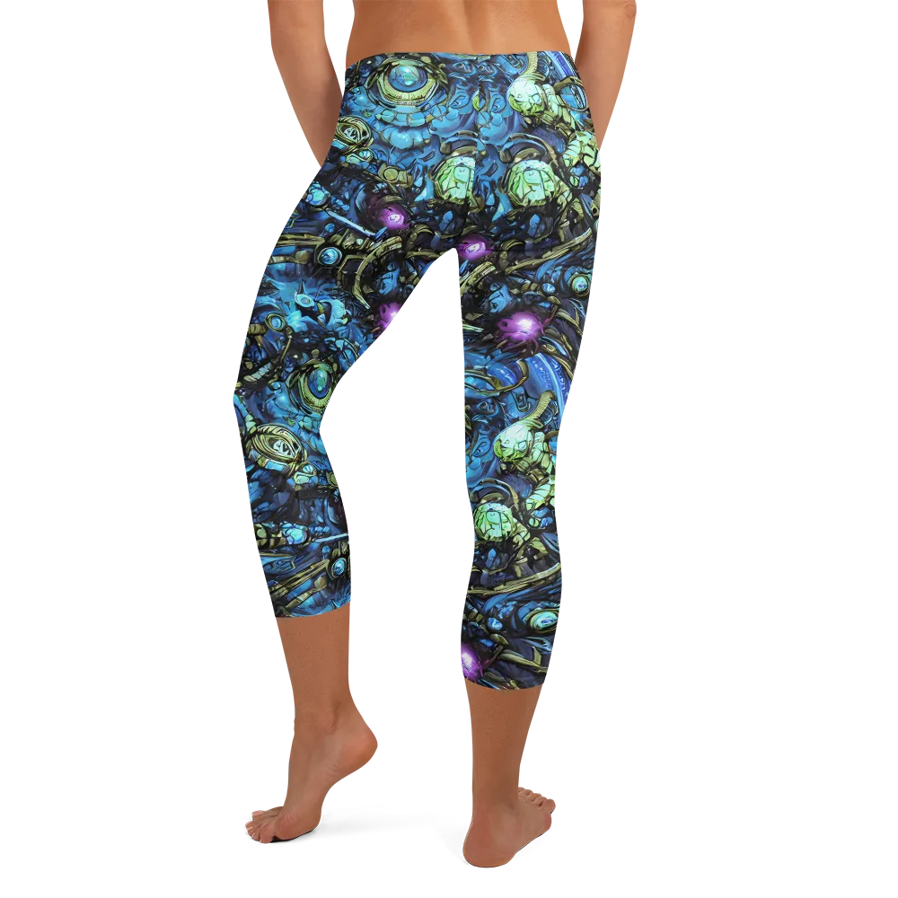 Bioluminescent Circuit on Capri Leggings — Back