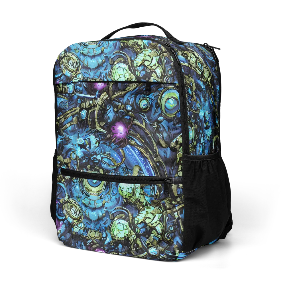 Bioluminescent Circuit on Utility Backpack — Left Front