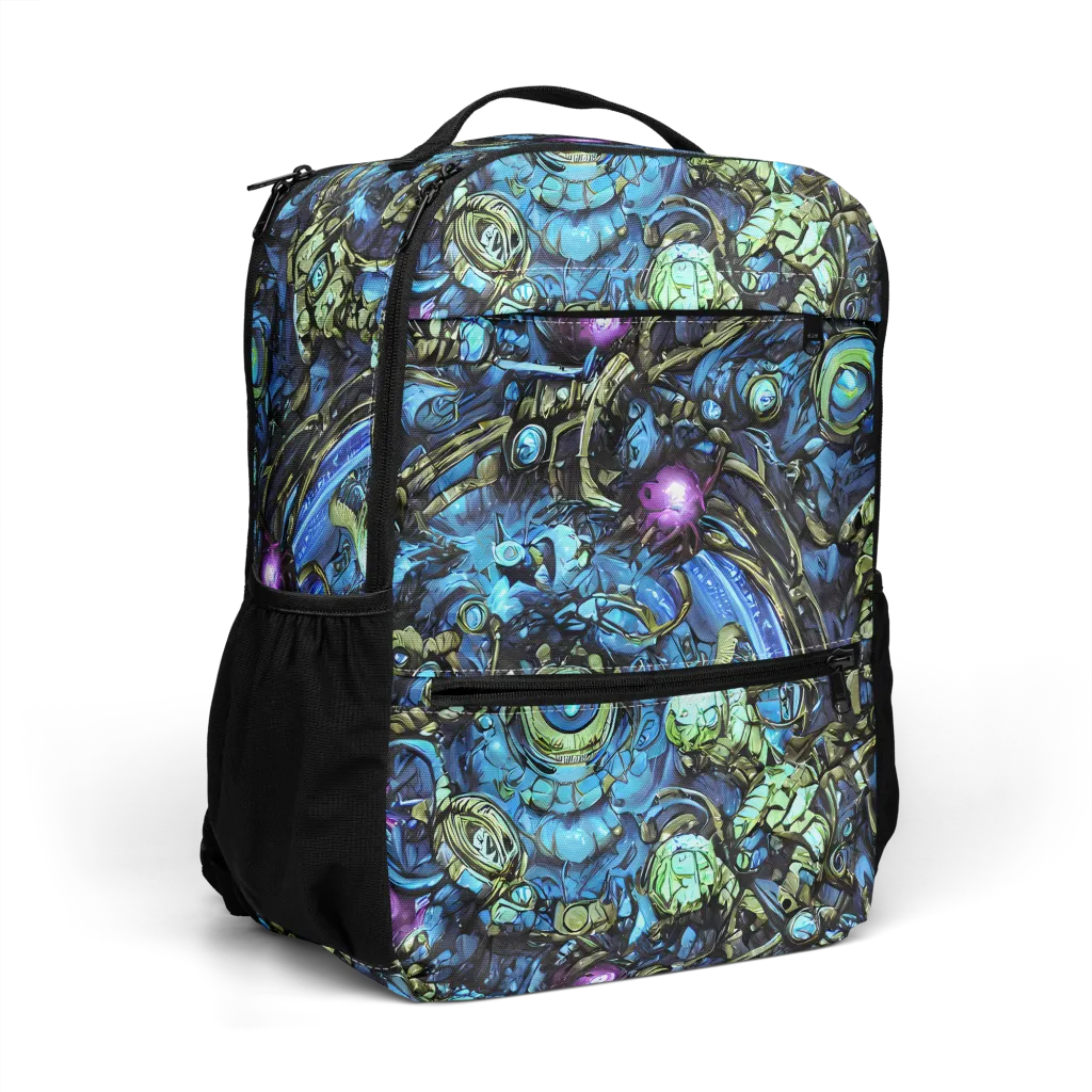 Bioluminescent Circuit on Utility Backpack — Right Front