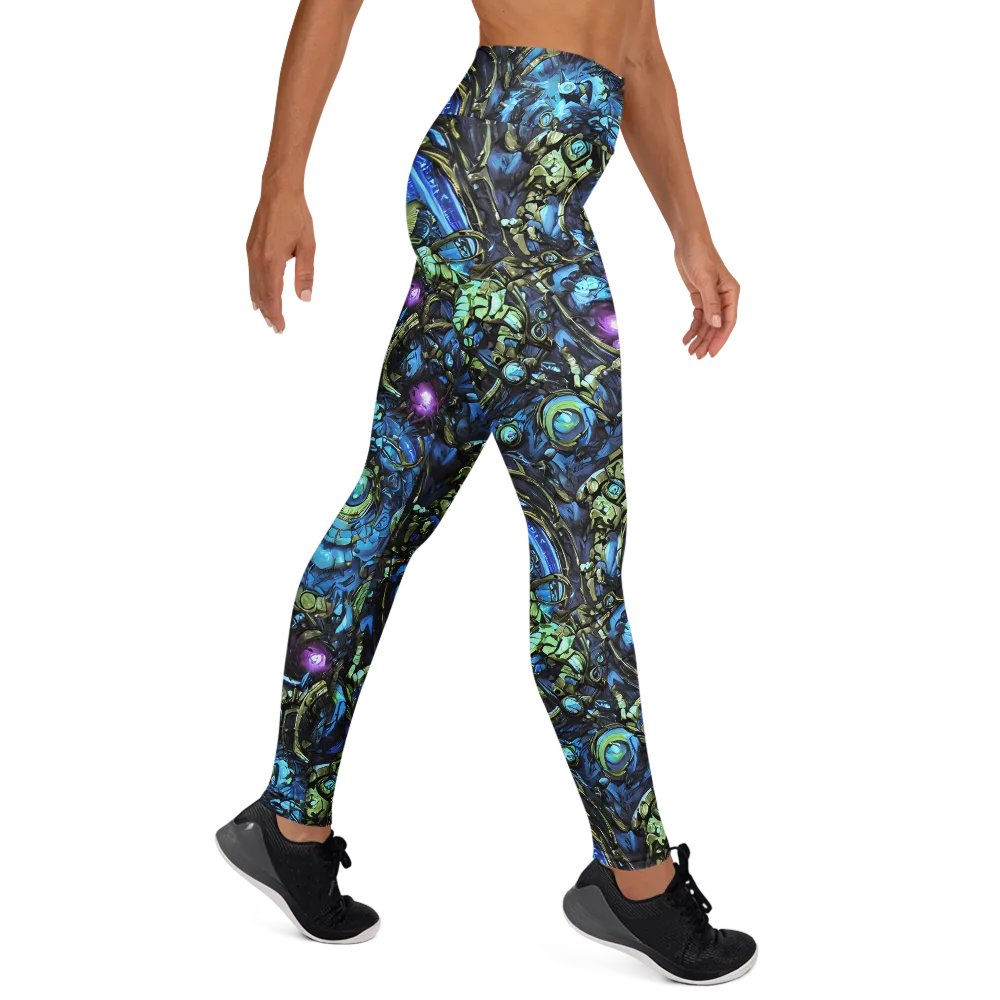 Bioluminescent Circuit on Yoga Leggings — Right