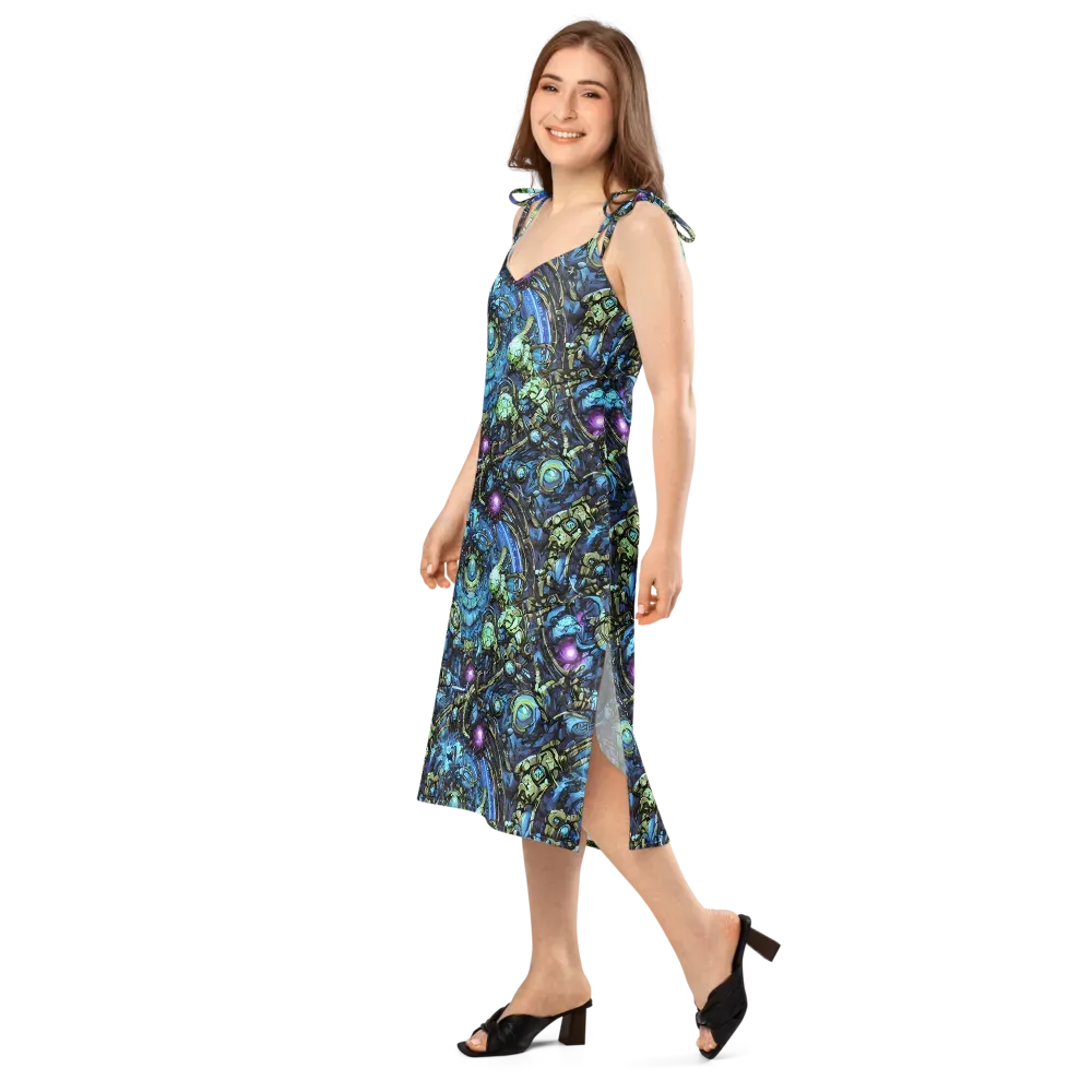 Bioluminescent Circuit on Slip Dress — Left Front