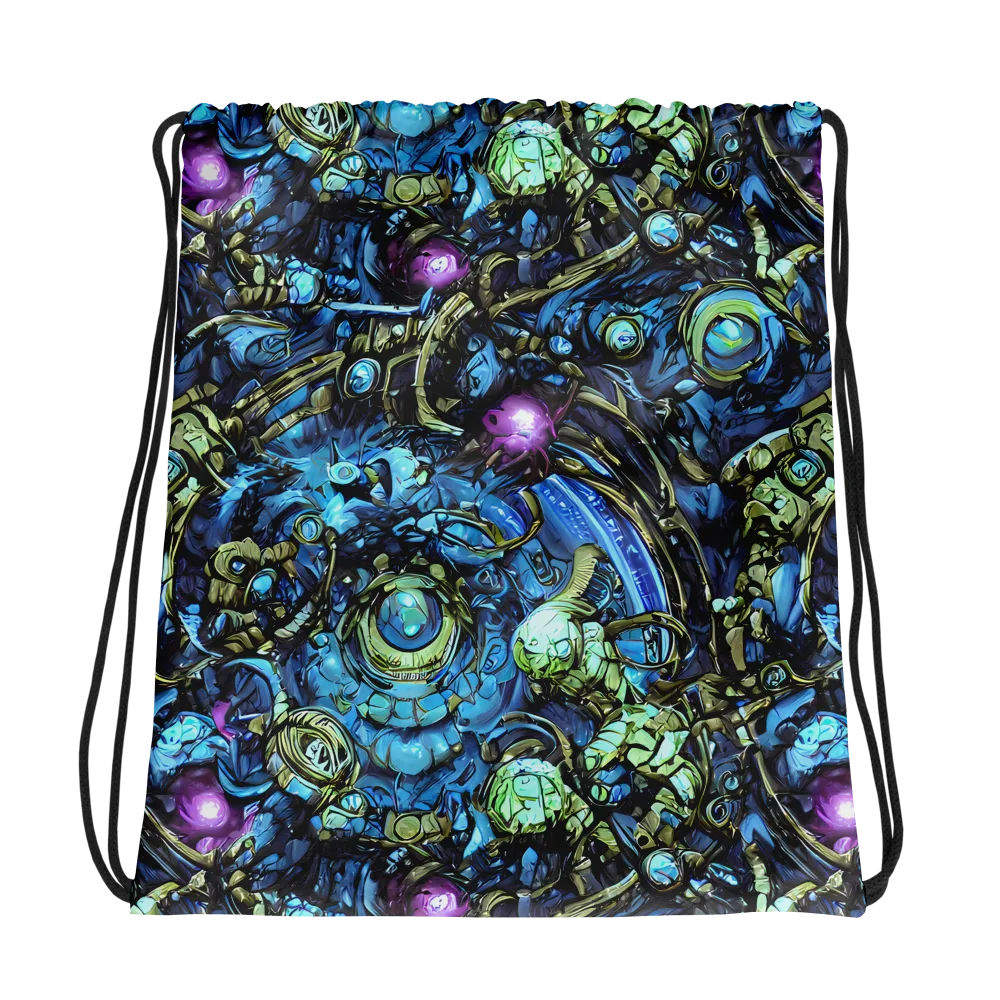 Bioluminescent Circuit on Drawstring Bag — Photo