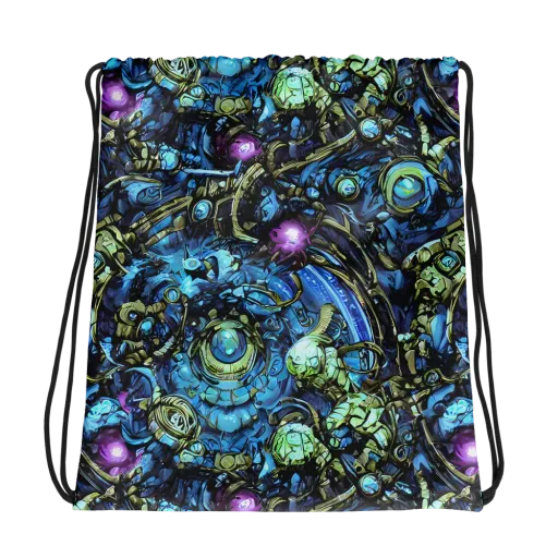 Bioluminescent Circuit on a Drawstring Bag