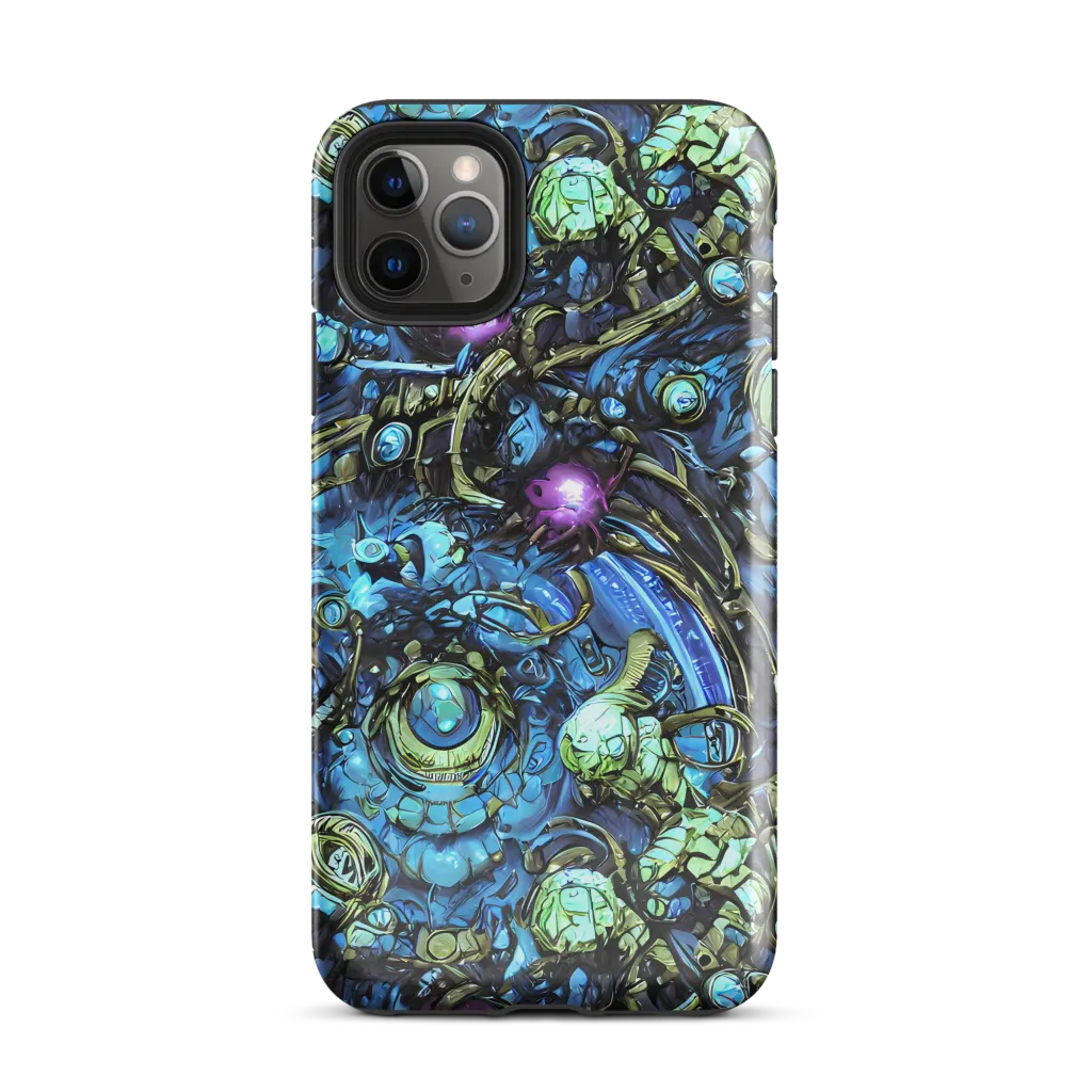 Bioluminescent Circuit on Tough Case for iPhone® — Front