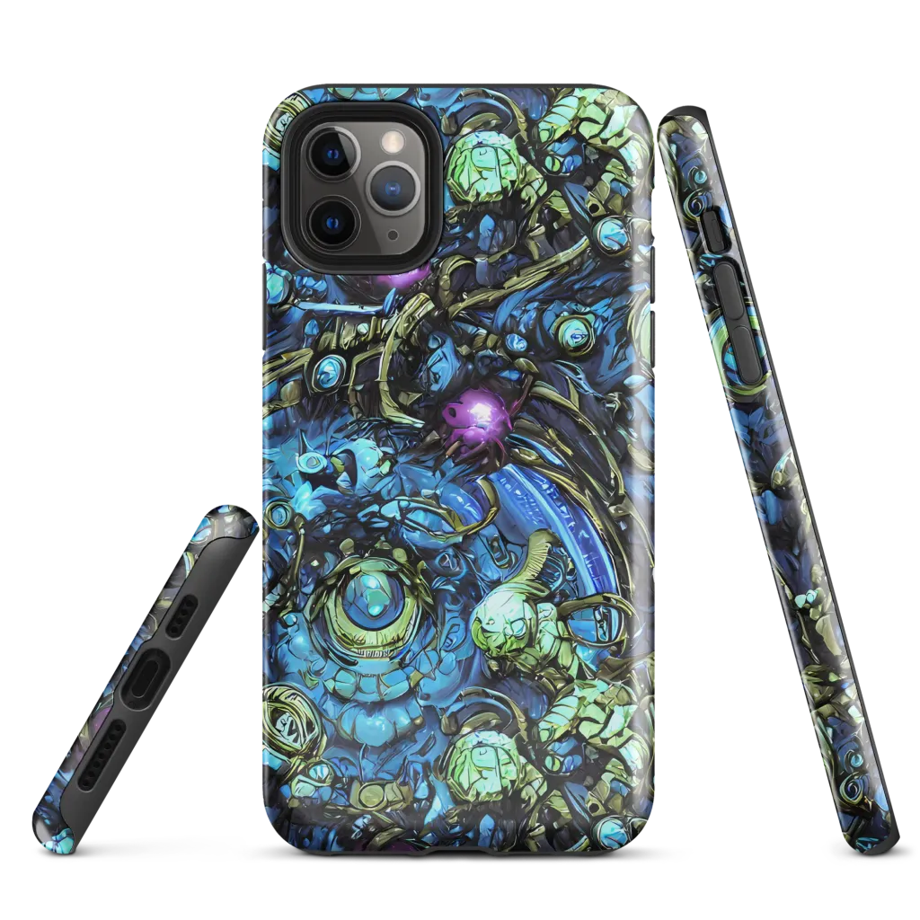 Bioluminescent Circuit on Tough Case for iPhone® — Front