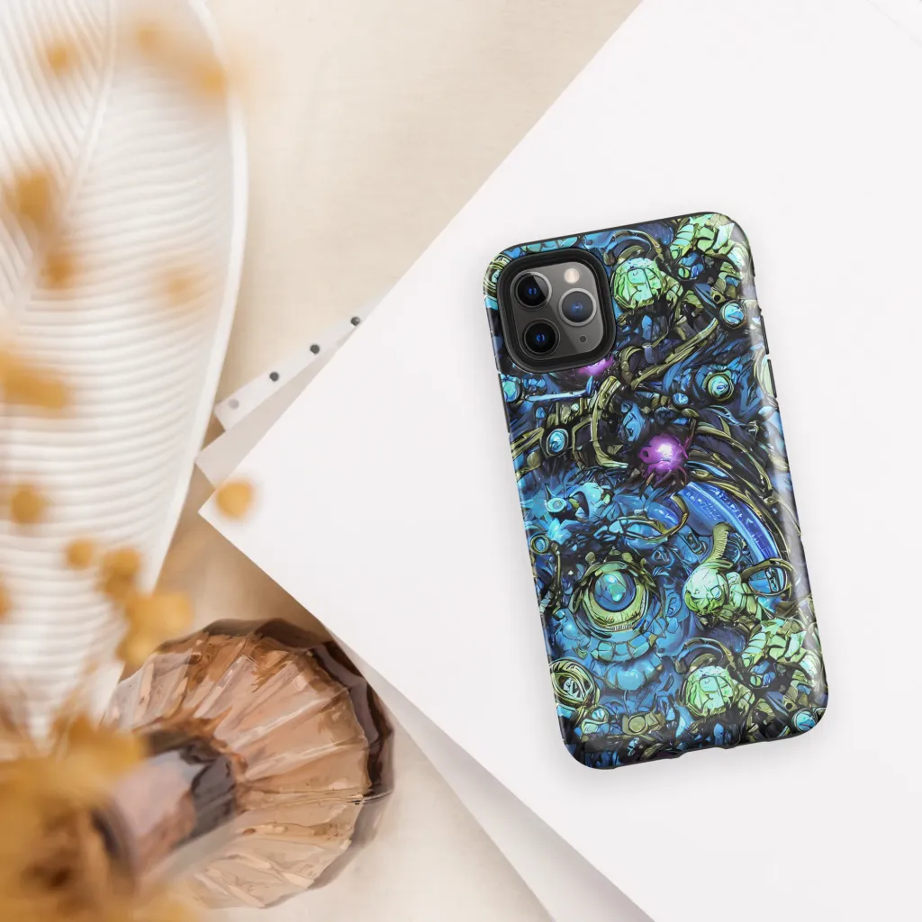 Bioluminescent Circuit on Tough Case for iPhone® — Front