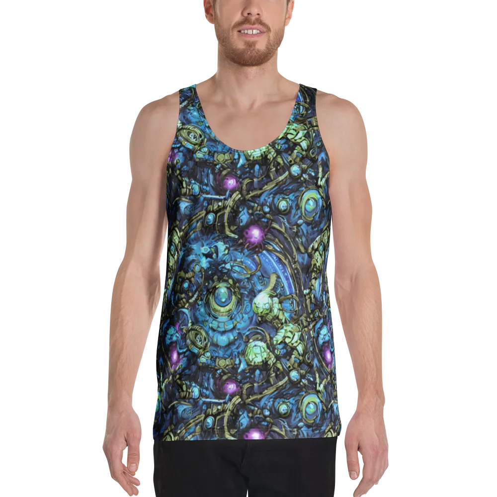 Bioluminescent Circuit on Men's Tank Top — Front
