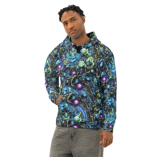 Bioluminescent Circuit on a Cotton Hoodie